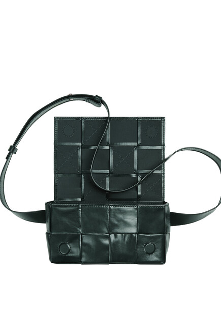 Mini Intrecciato Leather Belt Bag